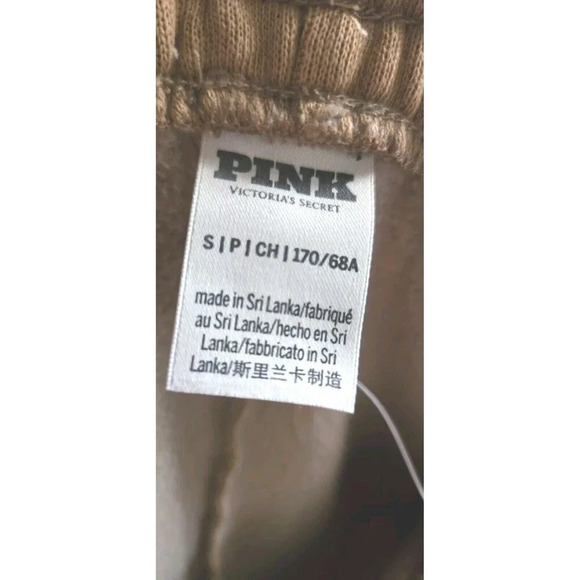 Pink Wide Leg Pants Womens SP Tan Relaxed Fit Ivy Fleece Victoria’s Secret NWT - Picture 8 of 8